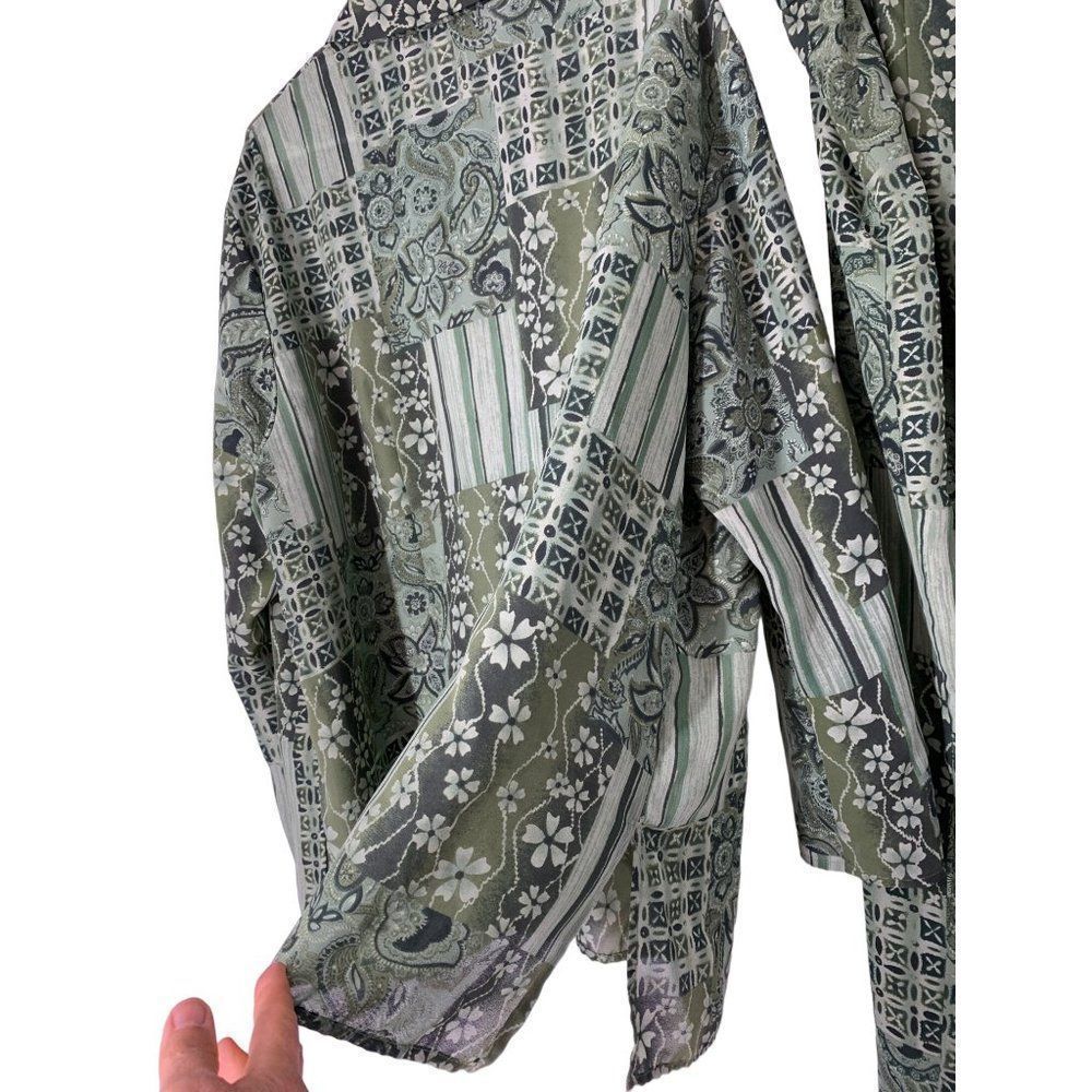 Women’s Judith Hart 2 Piece Skirt Set Green Size 22W 5467 Asian Theme Wrap - Picture 10 of 10